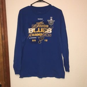 Blue long sleeve St. Louis blues shirt. Size L